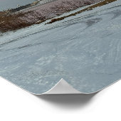 冬の水景サンセットポスター ポスター (角)