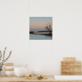 冬の水景サンセットポスター ポスター (キッチン)