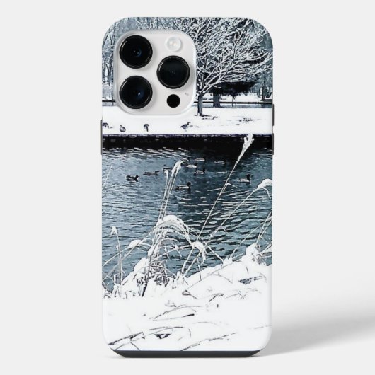 冬の水泳 iPhoneケース (裏面)