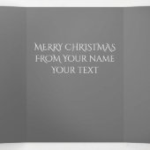 冬の水絵画柱 三つ折りクリスマスカード (内部中)