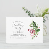 冬の水色の紅葉クリスマス 招待状 (スタンド正面)