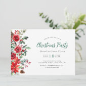 冬の水色の紅葉クリスマス 招待状 (スタンド正面)