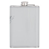 冬の水色フローラモノグラムパーソナライズされた フラスク (裏面)