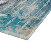 冬の水色ペンギン（スカーフ付） カッティングボード (角)