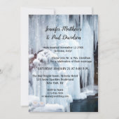 冬の氷のスパークルズ 結婚披露宴のみ 招待状 (正面)