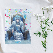 冬の氷の女王の子供の誕生日 招待状