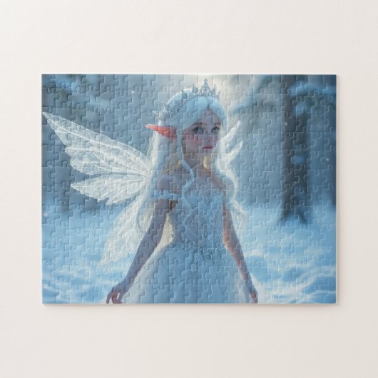 冬の氷の妖精のプリンセス ジグソーパズル (横)