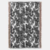 冬の氷の迷彩柄 スローブランケット (正面縦)