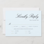 冬の氷植物学QRコードミールウェディングRSVP (正面)