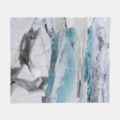 冬の氷氷河層 フリースブランケット (正面(横))