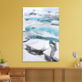 冬の氷河層 キャンバスプリント (インサイチュ (リビング))