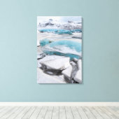 冬の氷河層 キャンバスプリント (インサイチュ (ウッドフロア))