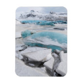 冬の氷河層 マグネット (縦)