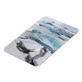 冬の氷河層 マグネット (左側)