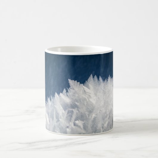 冬の氷結晶 コーヒーマグカップ (中央)