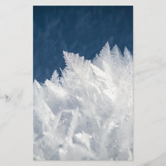 冬の氷結晶 便箋 (正面)
