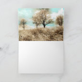 冬の氷、氷の嵐、自然写真 カード (内部)