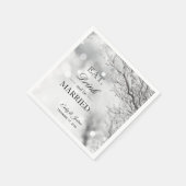 冬の氷 食べ|ドリンクとビー結婚したズ結婚の スタンダードカクテルナプキン (角)