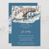 冬の池ストリーム木造ブリッジブランチ&バブリー 招待状 (正面/裏面)