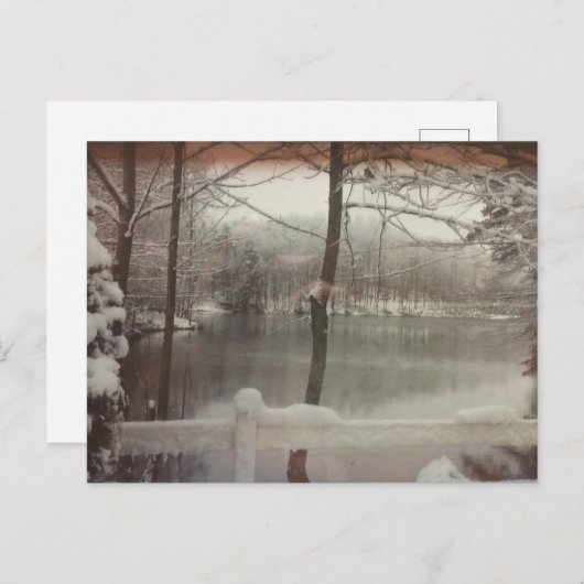 冬の池 ポストカード (正面/裏面)