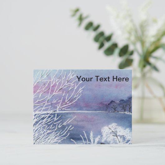 冬の池 ポストカード (スタンド正面)