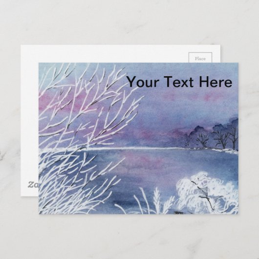 冬の池 ポストカード (正面/裏面)