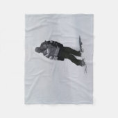 冬の沈黙 – スノーボーダー フリースブランケット (正面)