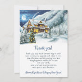 冬の法人クリスマスホリデー感謝カード シーズンカード (正面)