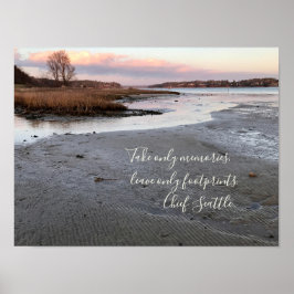 冬の海夕日 ポスター