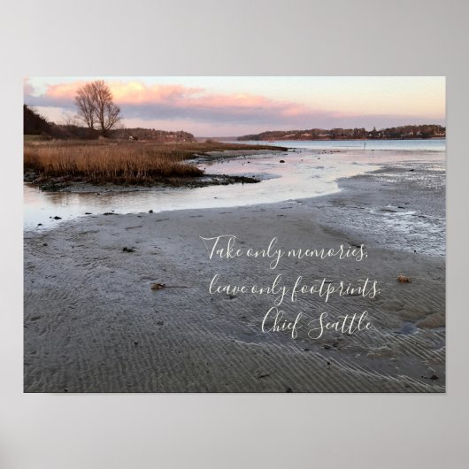 冬の海夕日 ポスター (正面)