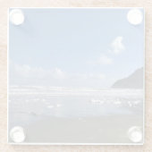 冬の海辺 ガラスコースター (裏面)