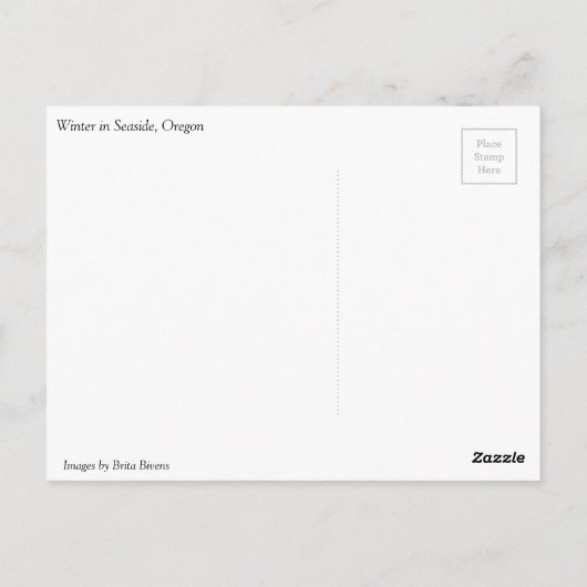 冬の海辺 ポストカード (裏面)