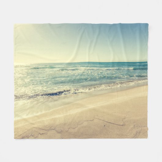 冬の海 フリースブランケット (正面(横))