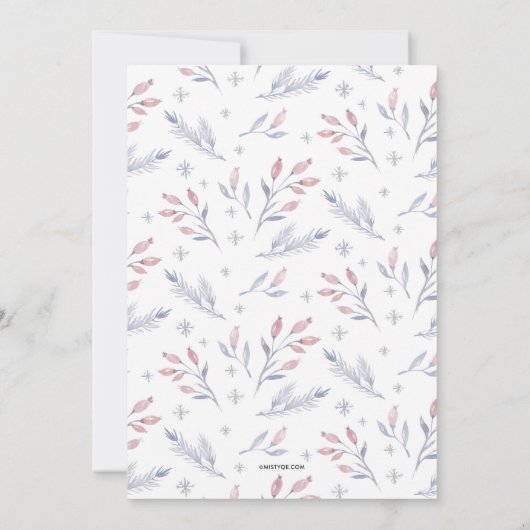 冬の淡い色の果実クリスマスホリデー (裏面)