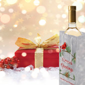 冬の深紅色とパインズ抱き枕 ミディアムペーパーバッグ