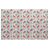 冬の深紅色と松の織物 ファブリック (ファットクウォーター)