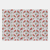 冬の深紅色と松ラッピング紙シート ラッピングペーパーシート (正面)