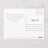 冬の深紅色はポインセチアとペア ポストカード (裏面)