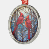 冬の深紅色クリスマスオーナメント メタルオーナメント (左)