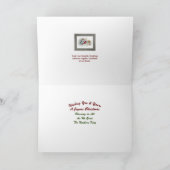 冬の深紅色クリスマスカード シーズンカード (内部)