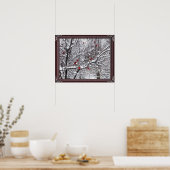 冬の深紅色ポスター ポスター (キッチン)