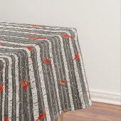 冬の深紅色樺の木 テーブルクロス (インサイチュ)