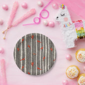 冬の深紅色樺の木 ペーパープレート (パーティー)