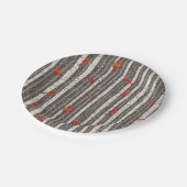 冬の深紅色樺の木 ペーパープレート (アングル)