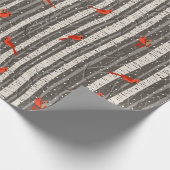 冬の深紅色樺の木 ラッピングペーパー (角)