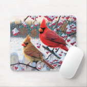 冬の深紅色 マウスパッド (マウス)