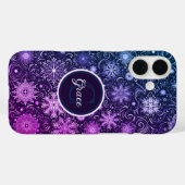 冬の渦巻き:雪の結晶を動かす Case-Mate iPhoneケース (裏面 (横))