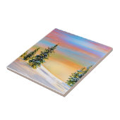 「冬の温暖化」雪のシーン タイル (側面)