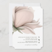 冬の温独身の度の大きなフローラ結婚ズ 招待状 (正面)