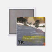 冬の湖のシ絵画ーンby jamie magnets マグネット (正面/裏面)